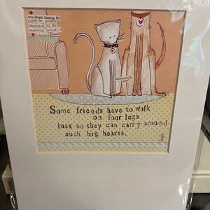 Curly Girl Cat print. Some friends have to walk on four legs…to carry big hearts